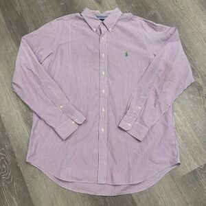 Polo Ralph Lauren Purple  Shirt Men‎ XL  Bin O-23